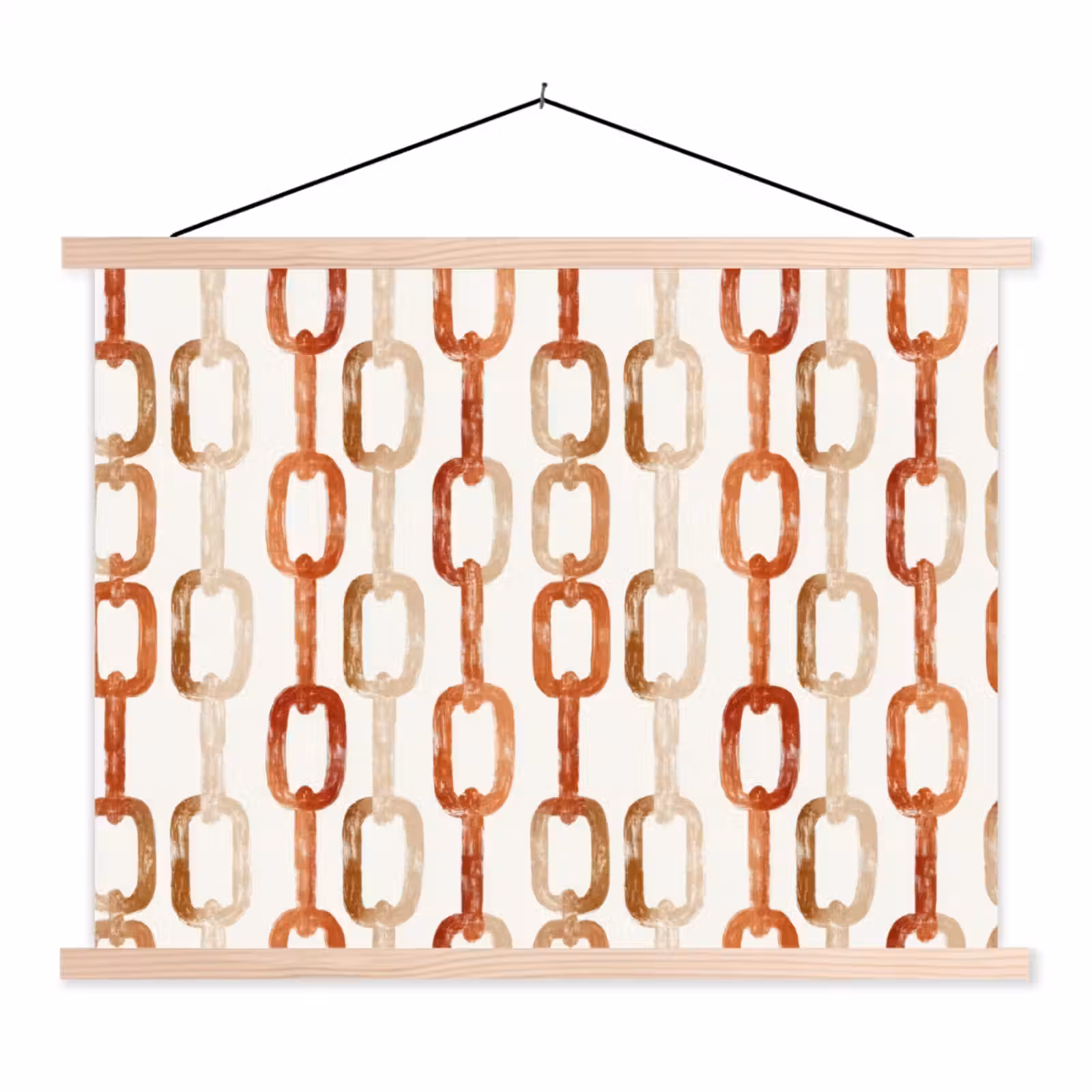 Schoolplaat - Schakels - Patroon - Aquarel - Terracotta — 1