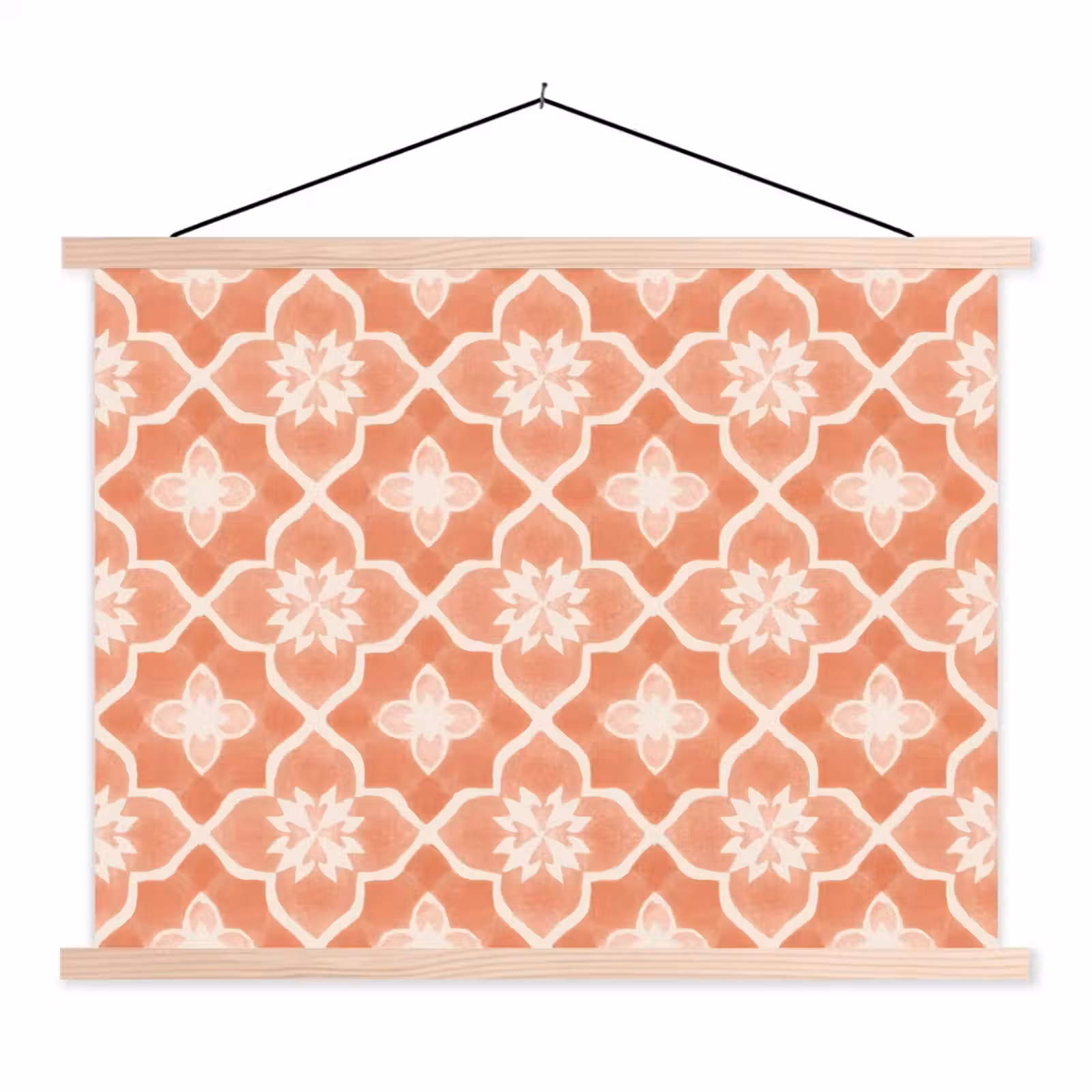 Schoolplaat - Tegelpatroon - Arabesk - Vintage - Terracotta — 1