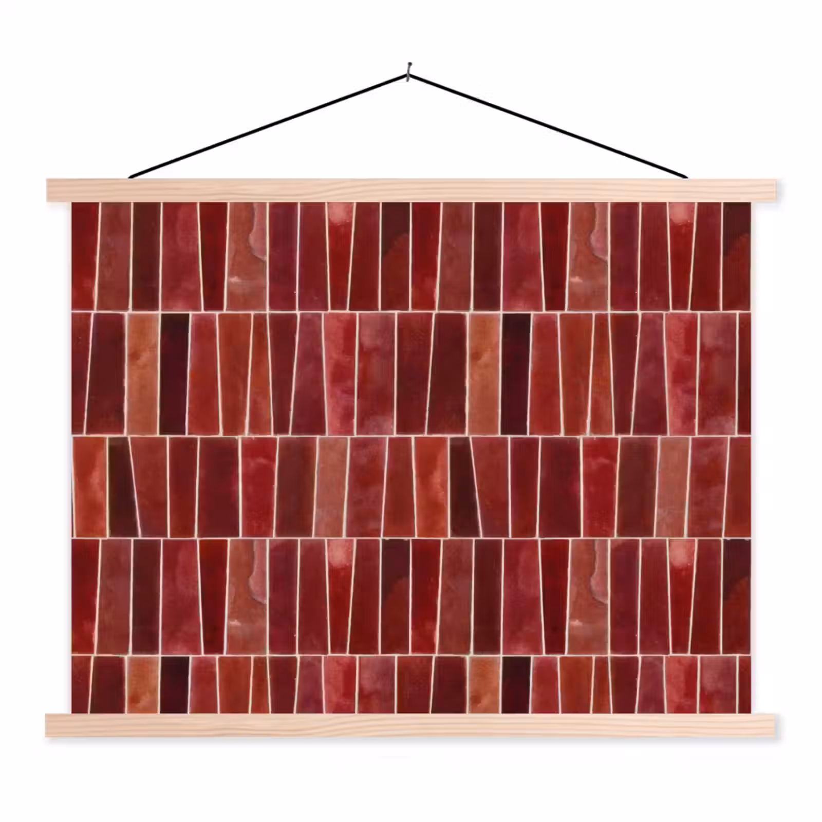 Schoolplaat - Tegels - Modern - Structuur - Dieprood — 1