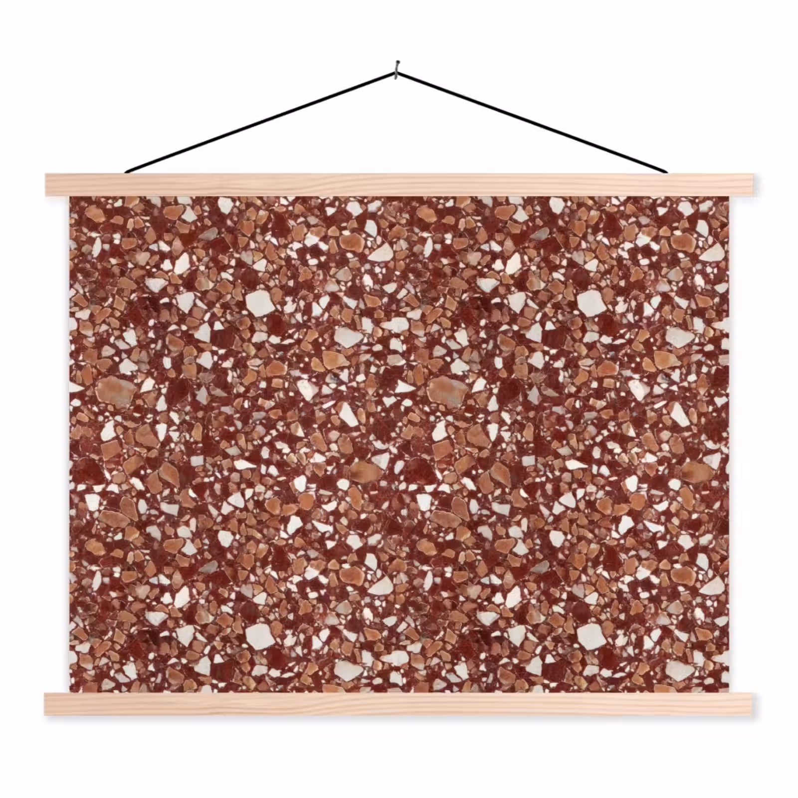 Schoolplaat - Terrazzo - Patroon - Steentextuur - Roodbruin — 1