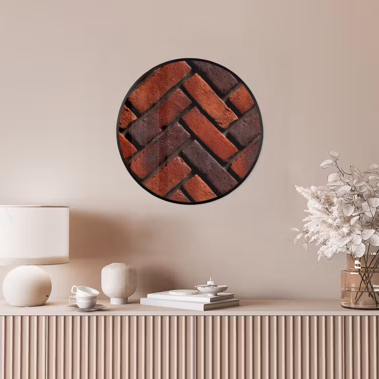 Ronde fotolijst - Bakstenen - Visgraat - Structuur - Roodbruin — 5