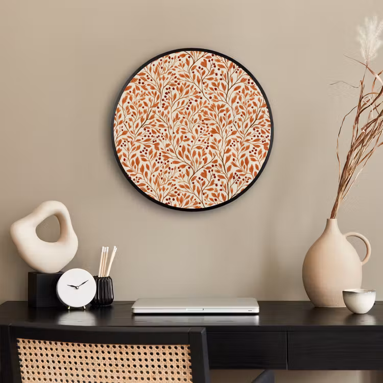 Ronde fotolijst - Bladeren - Botanisch - Terracotta — 3