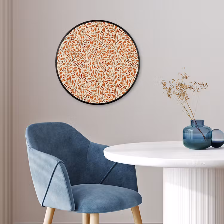 Ronde fotolijst - Bladeren - Botanisch - Terracotta — 4