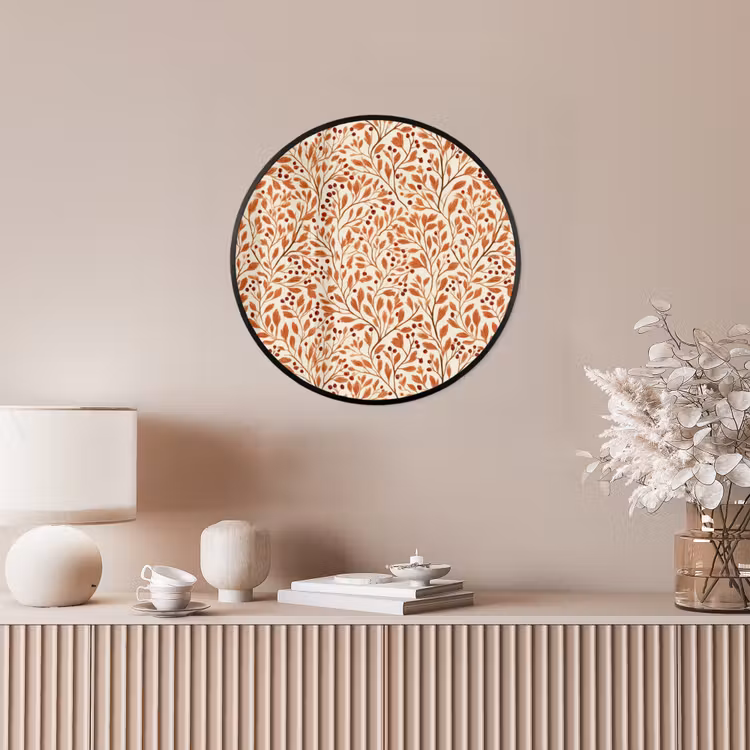 Ronde fotolijst - Bladeren - Botanisch - Terracotta — 5