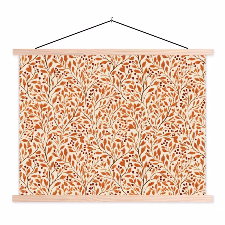 Schoolplaat - Bladeren - Botanisch - Terracotta — 1
