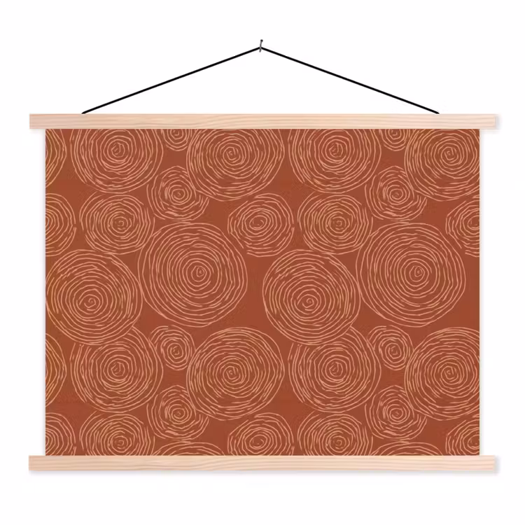Schoolplaat - Cirkels - Abstract - Artistiek - Terracotta — 1