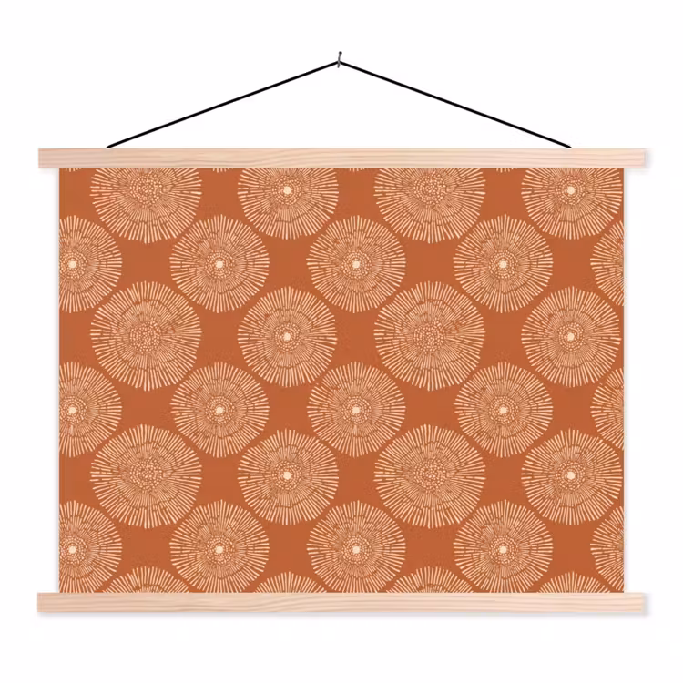 Schoolplaat - Cirkels - Grafisch - Patroon - Terracotta — 1