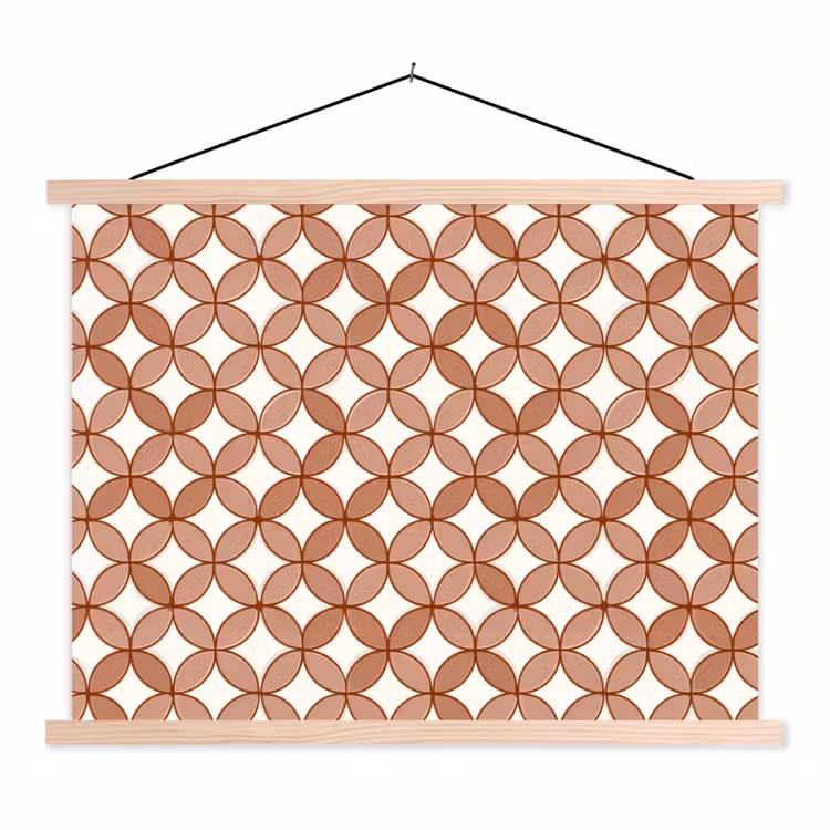 Schoolplaat - Geometrisch - Cirkels - Modern - Terracotta — 1