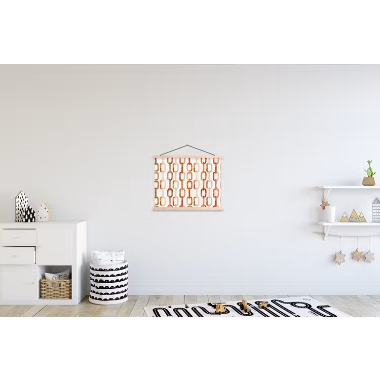 Schoolplaat - Schakels - Patroon - Aquarel - Terracotta — 3