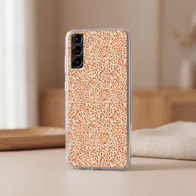 Telefoonhoesje Softcase - Bladeren - Botanisch - Terracotta — 2