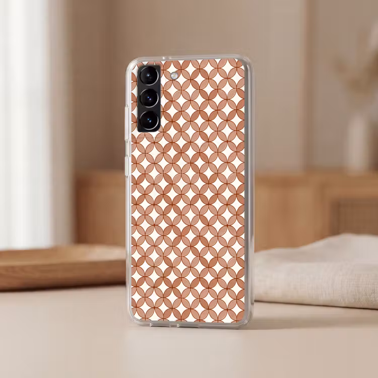 Telefoonhoesje Softcase - Geometrisch - Cirkels - Modern - Terracotta — 2