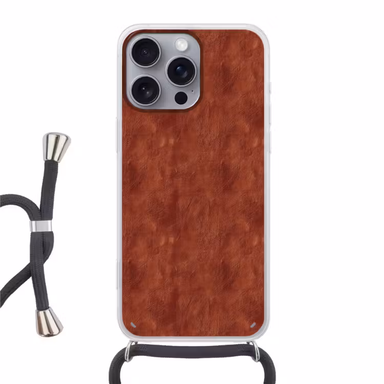 Telefoonhoesje met koord - Stucwerk - Textuur - Terracotta — 1