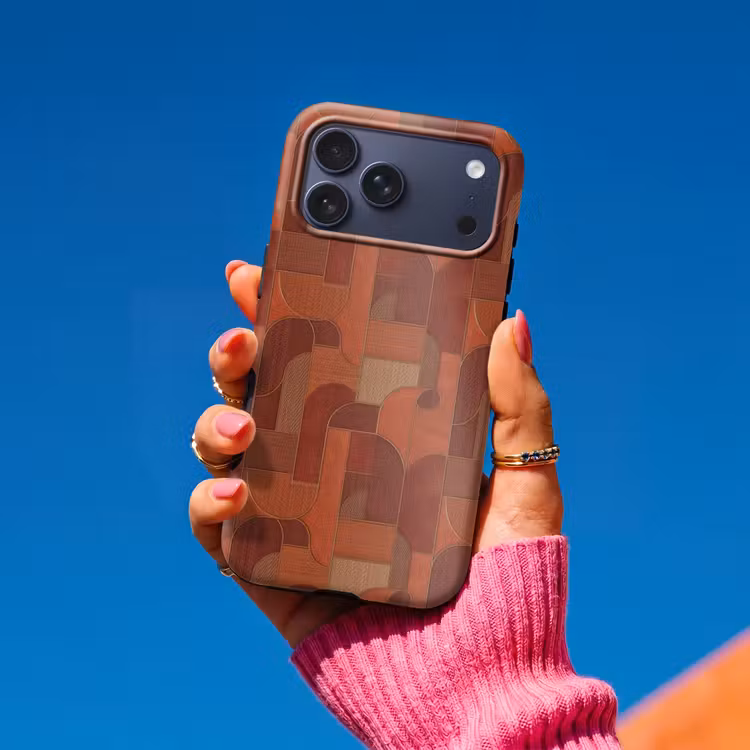 Telefoonhoesje Toughcase - Geometrisch - Abstract - Textuur - Bruin — 2