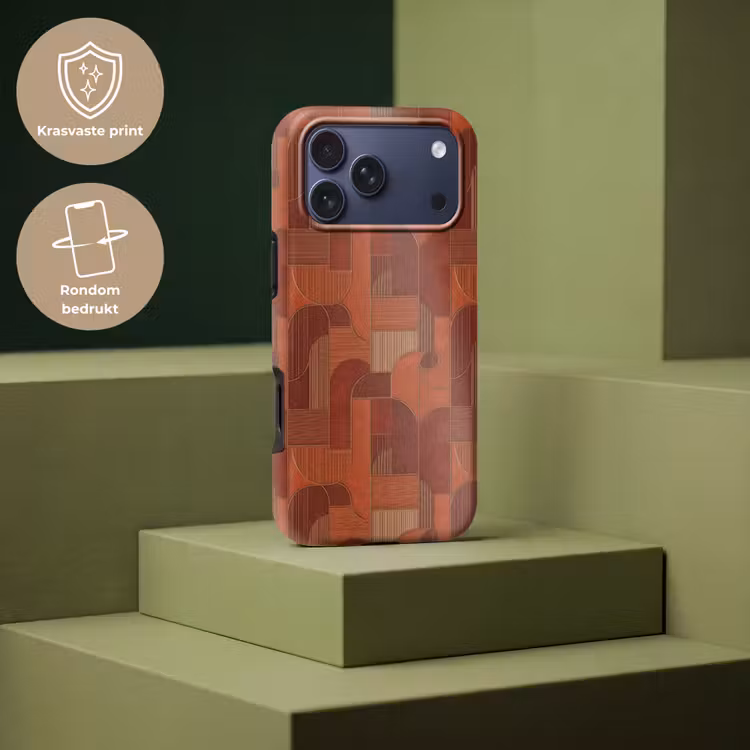 Telefoonhoesje Toughcase - Geometrisch - Abstract - Textuur - Bruin — 7