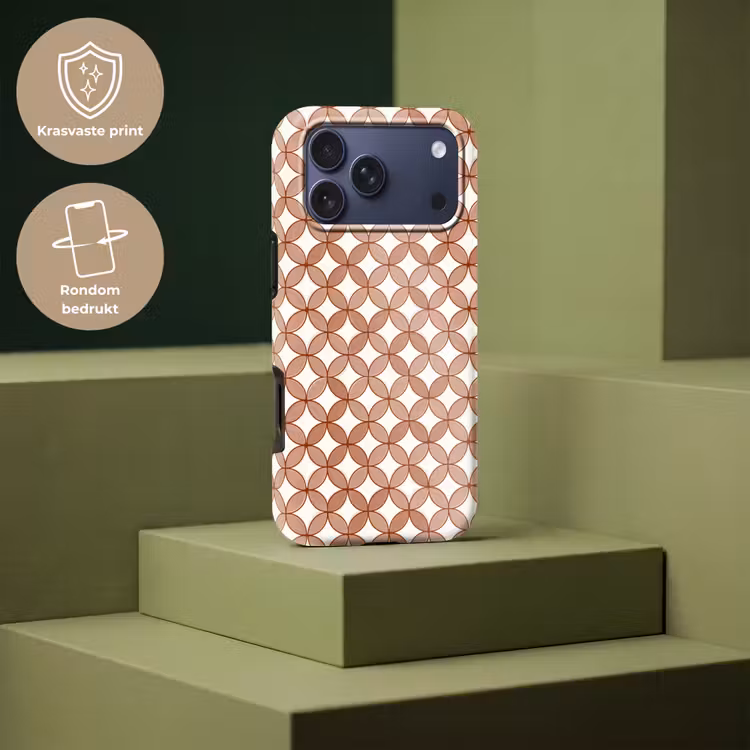 Telefoonhoesje Toughcase - Geometrisch - Cirkels - Modern - Terracotta — 7