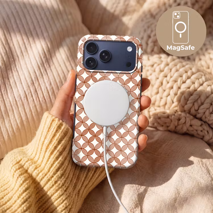 Telefoonhoesje Toughcase - Geometrisch - Cirkels - Modern - Terracotta — 8