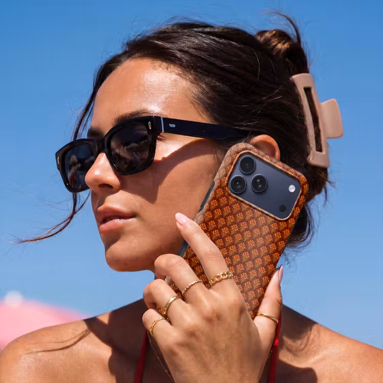 Telefoonhoesje Toughcase - Waaiers - Art Deco - Botanisch - Roestbruin - Oranje — 6