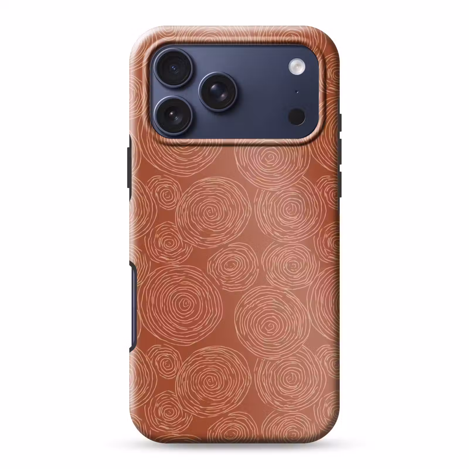 Telefoonhoesje Toughcase - Cirkels - Abstract - Artistiek - Terracotta — 1
