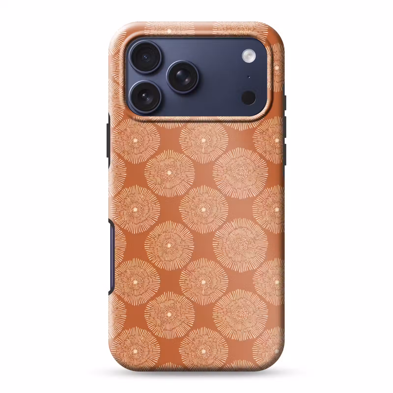 Telefoonhoesje Toughcase - Cirkels - Grafisch - Patroon - Terracotta — 1