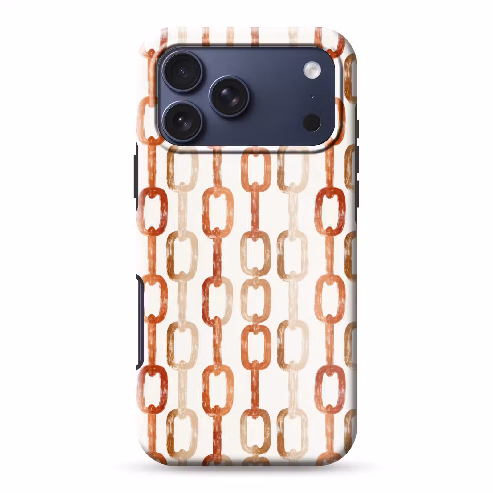 Telefoonhoesje Toughcase - Schakels - Patroon - Aquarel - Terracotta — 1