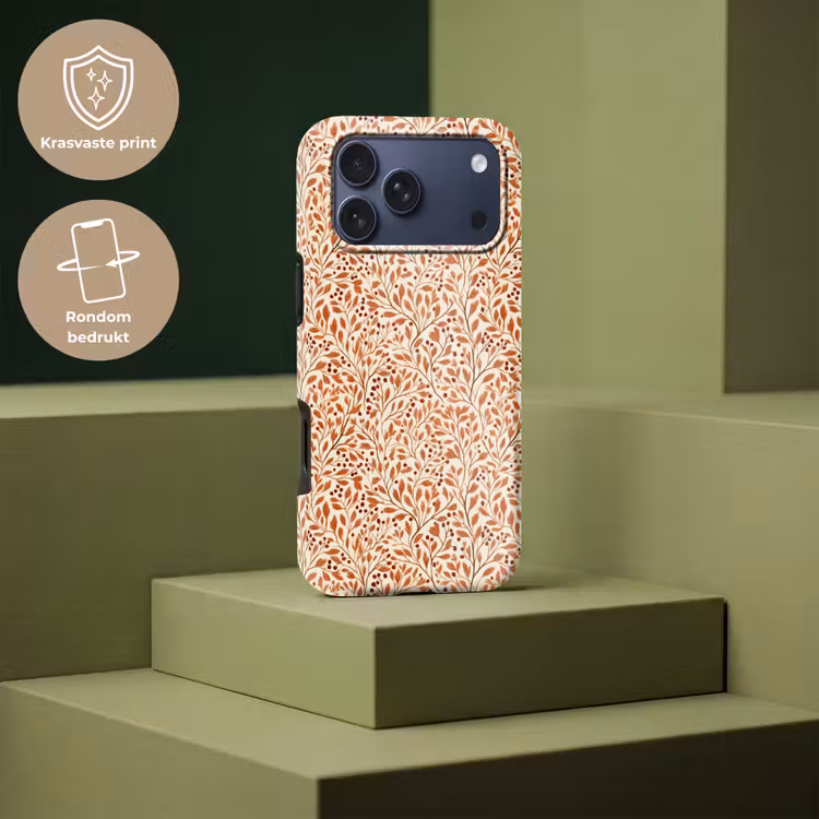 Telefoonhoesje Toughcase - Bladeren - Botanisch - Terracotta — 7