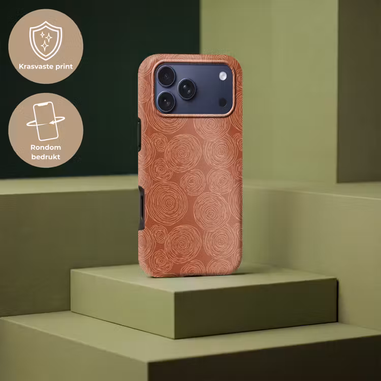 Telefoonhoesje Toughcase - Cirkels - Abstract - Artistiek - Terracotta — 7