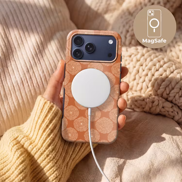 Telefoonhoesje Toughcase - Cirkels - Grafisch - Patroon - Terracotta — 8