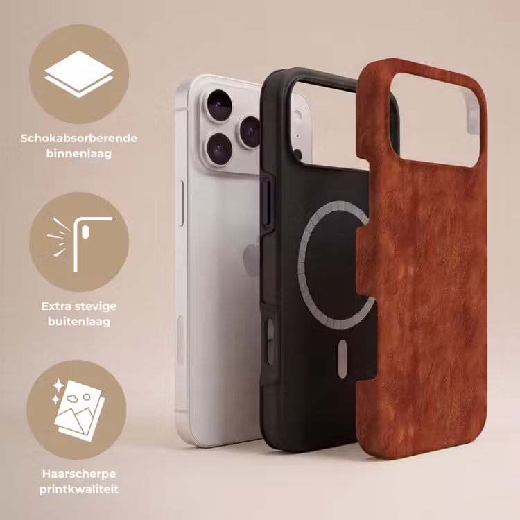Telefoonhoesje Toughcase - Stucwerk - Textuur - Terracotta — 3