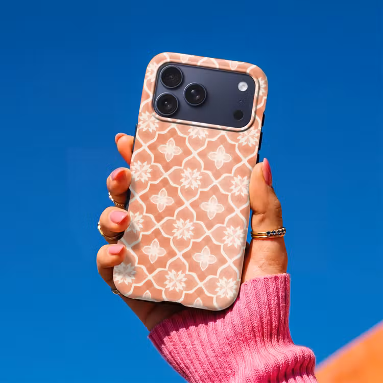 Telefoonhoesje Toughcase - Tegelpatroon - Arabesk - Vintage - Terracotta — 2