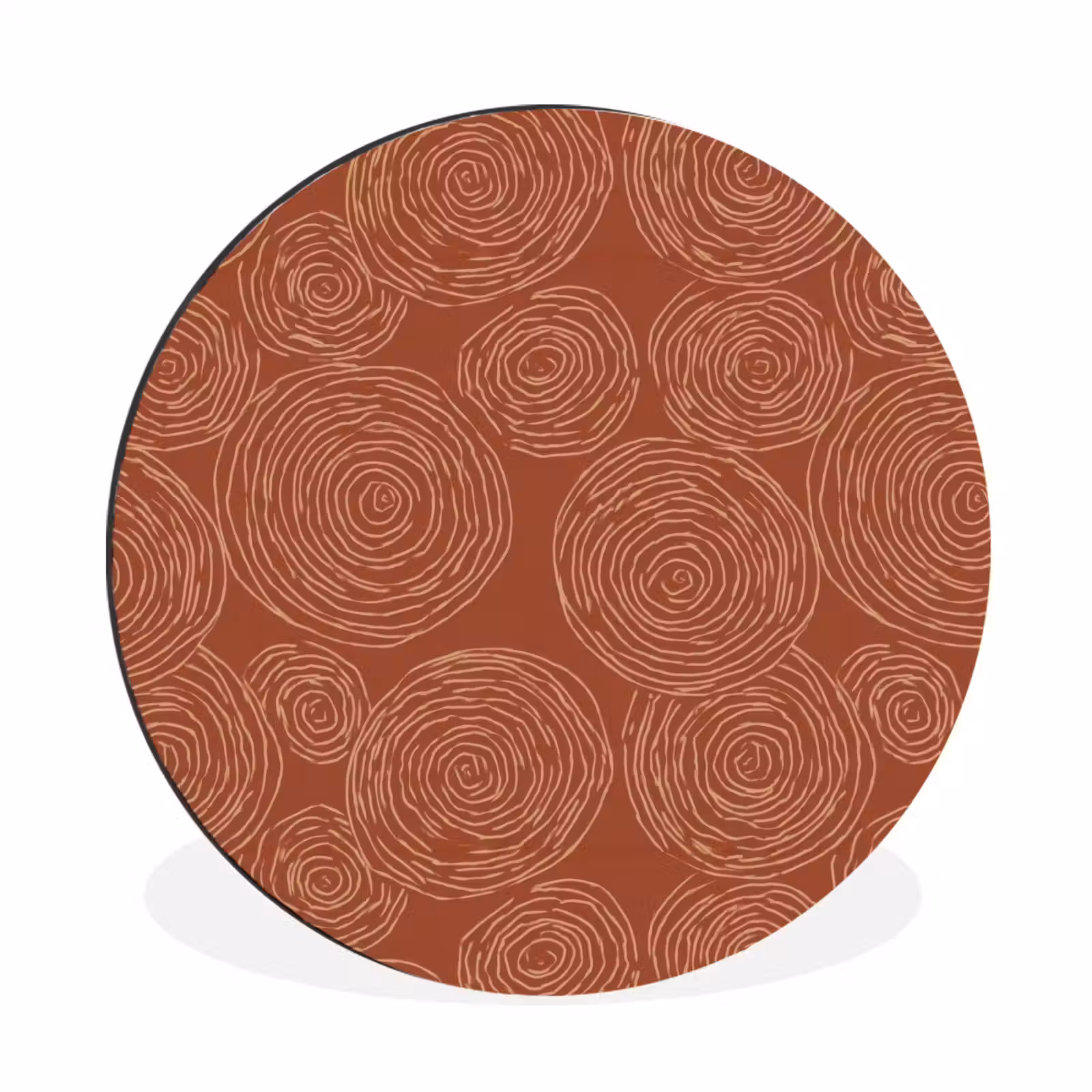 Wandcirkel - Aluminium - Cirkels - Abstract - Artistiek - Terracotta — 1