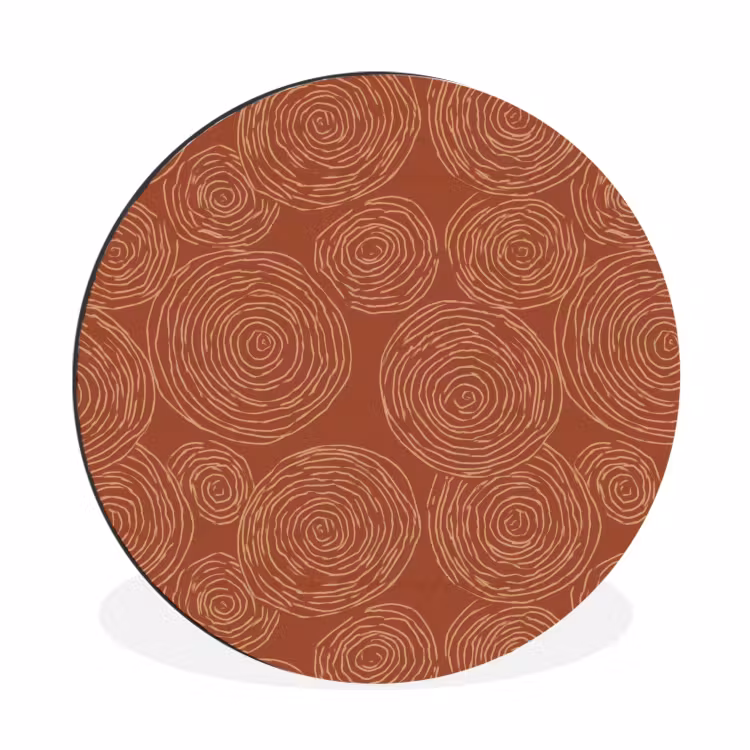 Wandcirkel - Aluminium - Cirkels - Abstract - Artistiek - Terracotta — 1