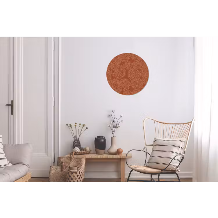 Wandcirkel - Aluminium - Cirkels - Abstract - Artistiek - Terracotta — 2