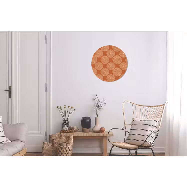 Wandcirkel - Aluminium - Cirkels - Grafisch - Patroon - Terracotta — 2