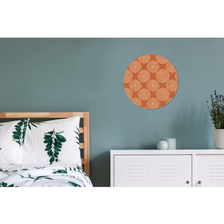 Wandcirkel - Aluminium - Cirkels - Grafisch - Patroon - Terracotta — 4