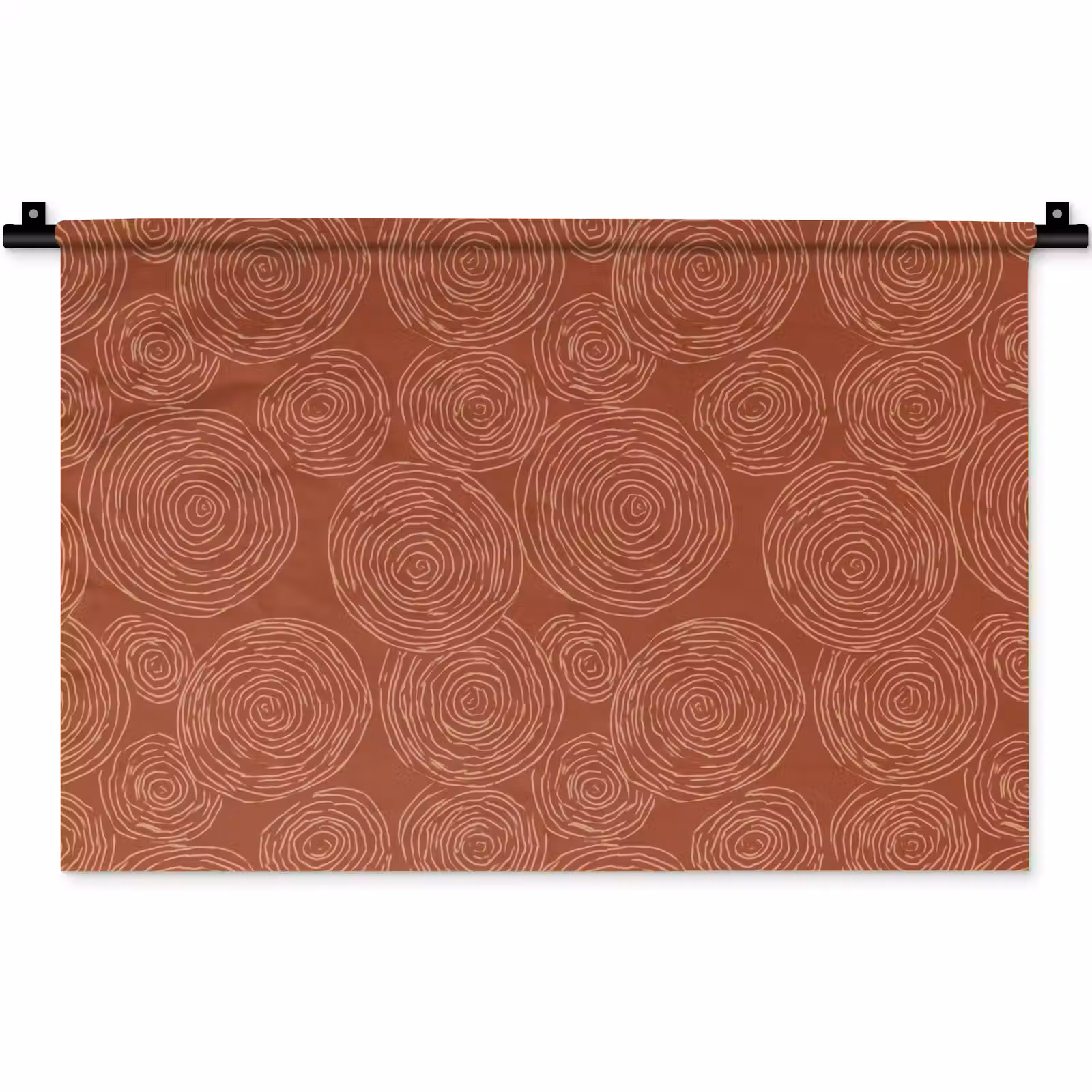 Wandkleed - Cirkels - Abstract - Artistiek - Terracotta — 1