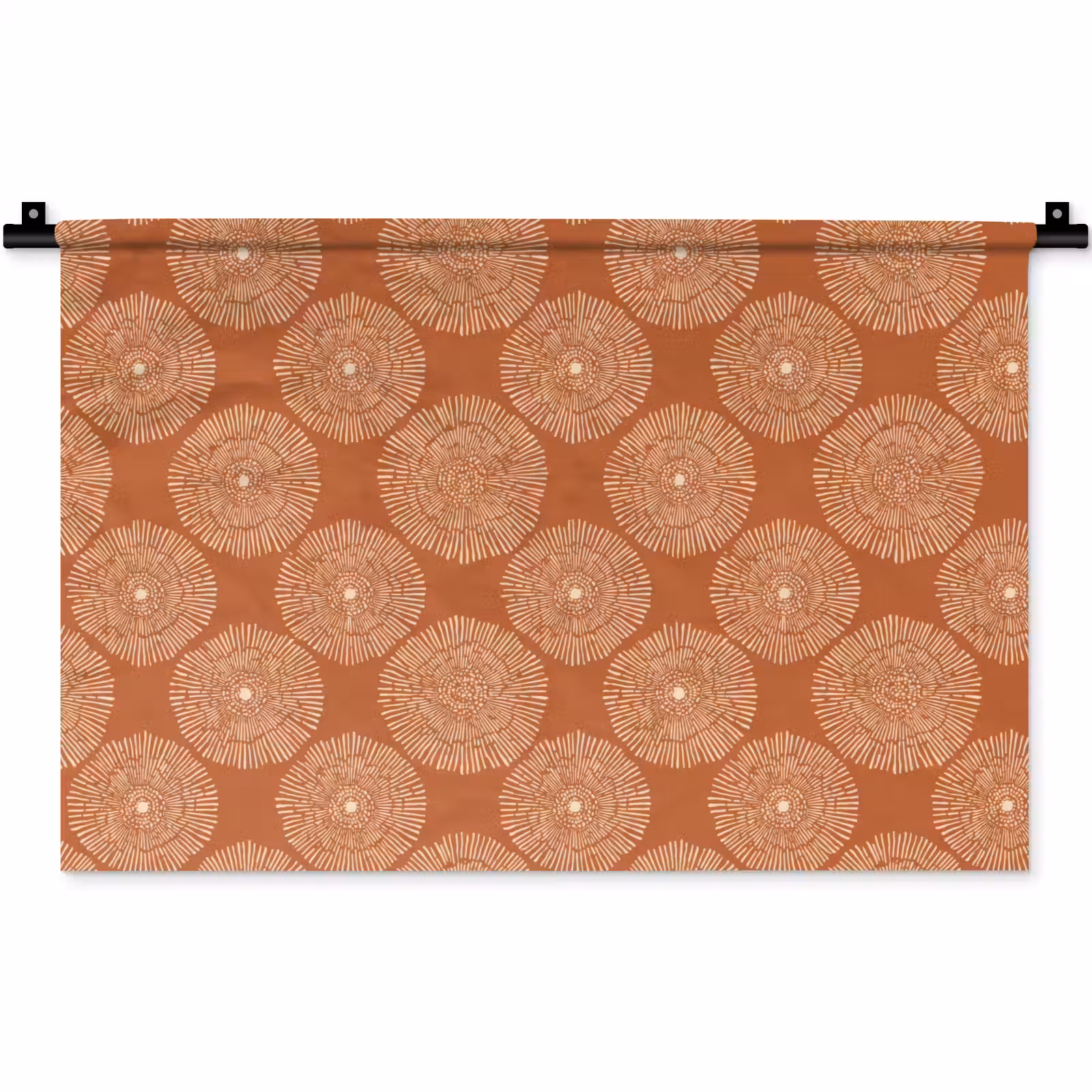 Wandkleed - Cirkels - Grafisch - Patroon - Terracotta — 1