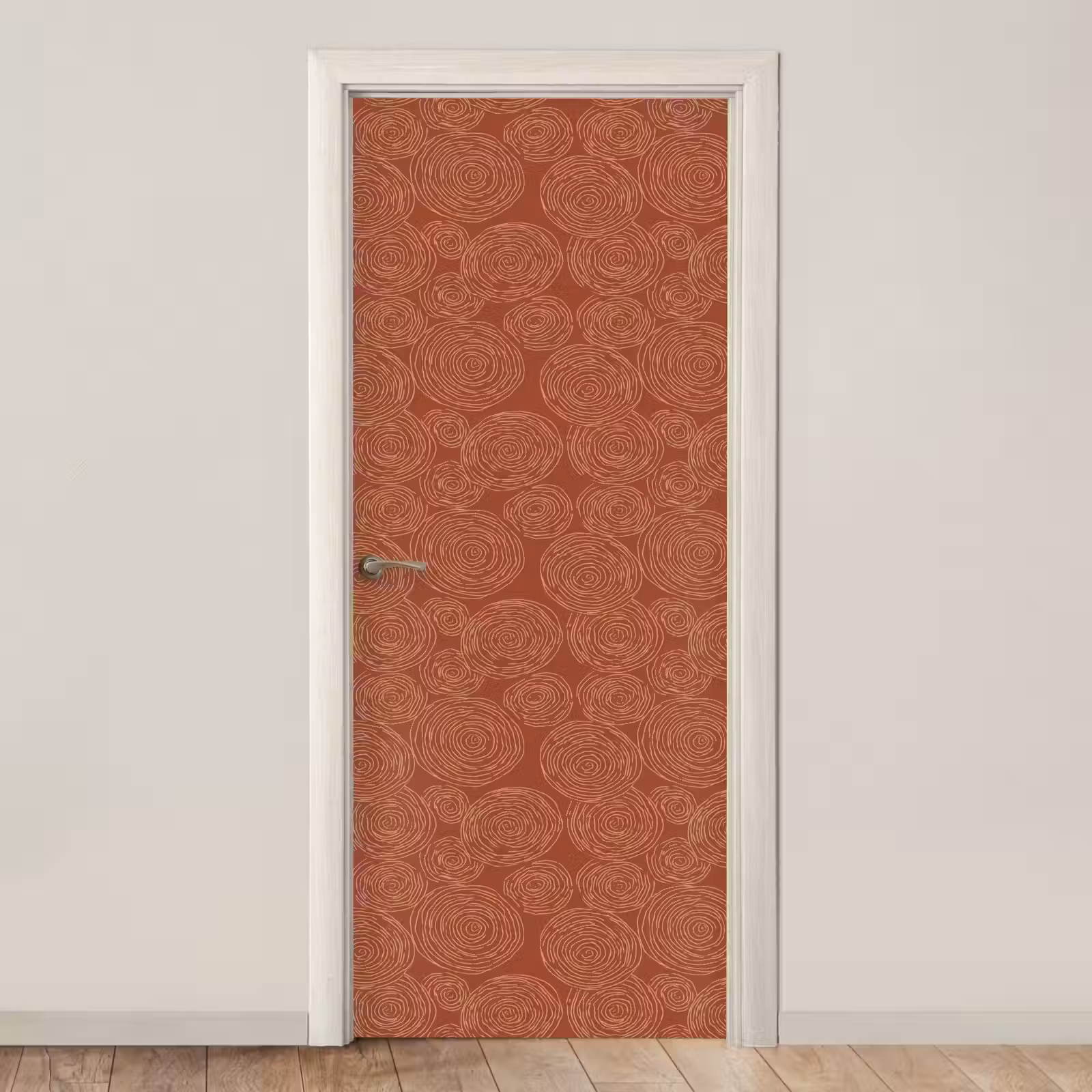 Deursticker - Cirkels - Abstract - Artistiek - Terracotta — 1