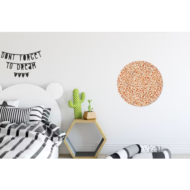 Wandcirkel - Aluminium - Bladeren - Botanisch - Terracotta — 5