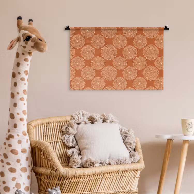 Wandkleed - Cirkels - Grafisch - Patroon - Terracotta — 5