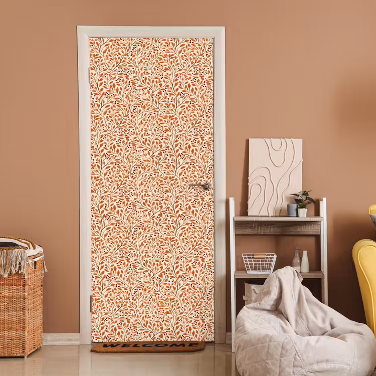 Deursticker - Bladeren - Botanisch - Terracotta — 2