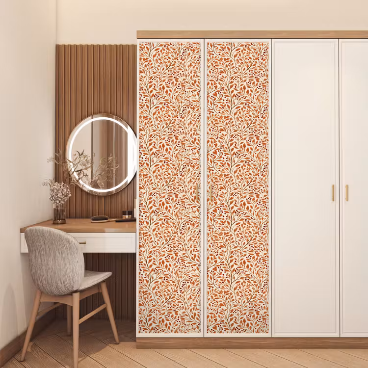 Deursticker - Bladeren - Botanisch - Terracotta — 5