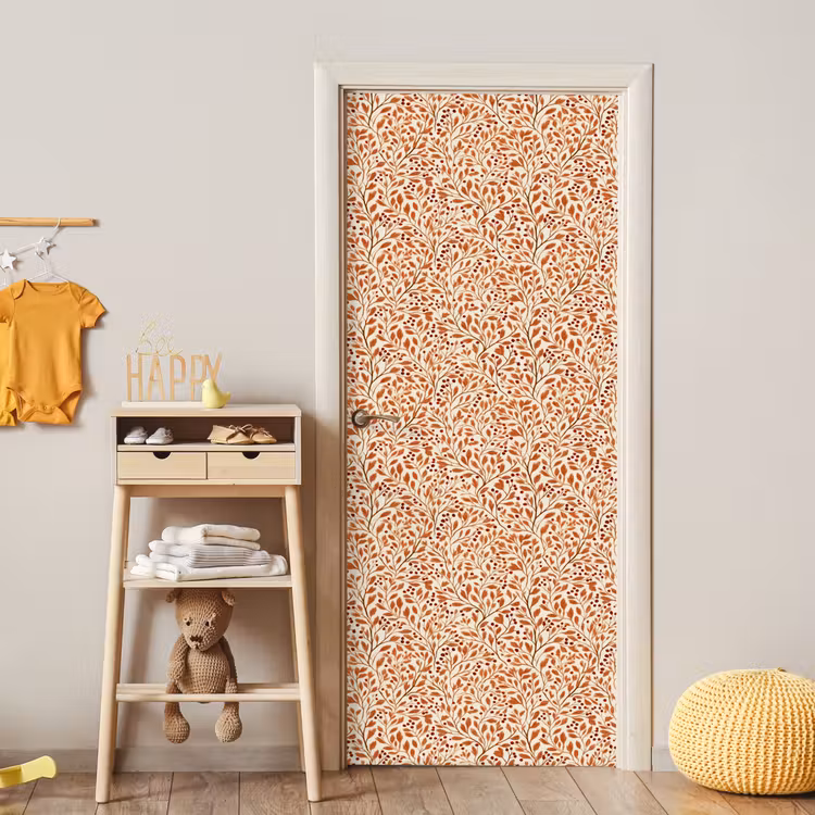 Deursticker - Bladeren - Botanisch - Terracotta — 6