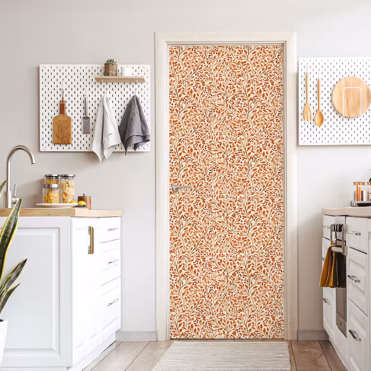Deursticker - Bladeren - Botanisch - Terracotta — 7