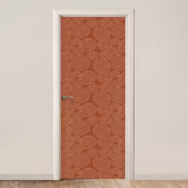 Deursticker - Cirkels - Abstract - Artistiek - Terracotta — 1