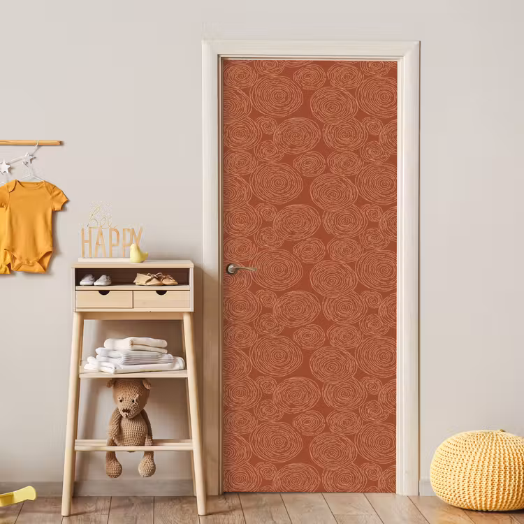 Deursticker - Cirkels - Abstract - Artistiek - Terracotta — 6