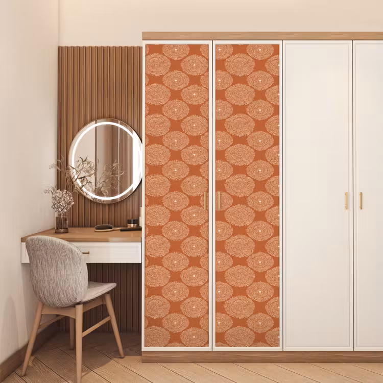 Deursticker - Cirkels - Grafisch - Patroon - Terracotta — 5