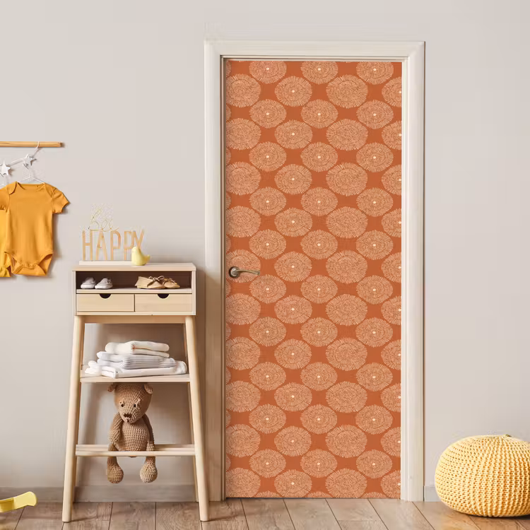 Deursticker - Cirkels - Grafisch - Patroon - Terracotta — 6