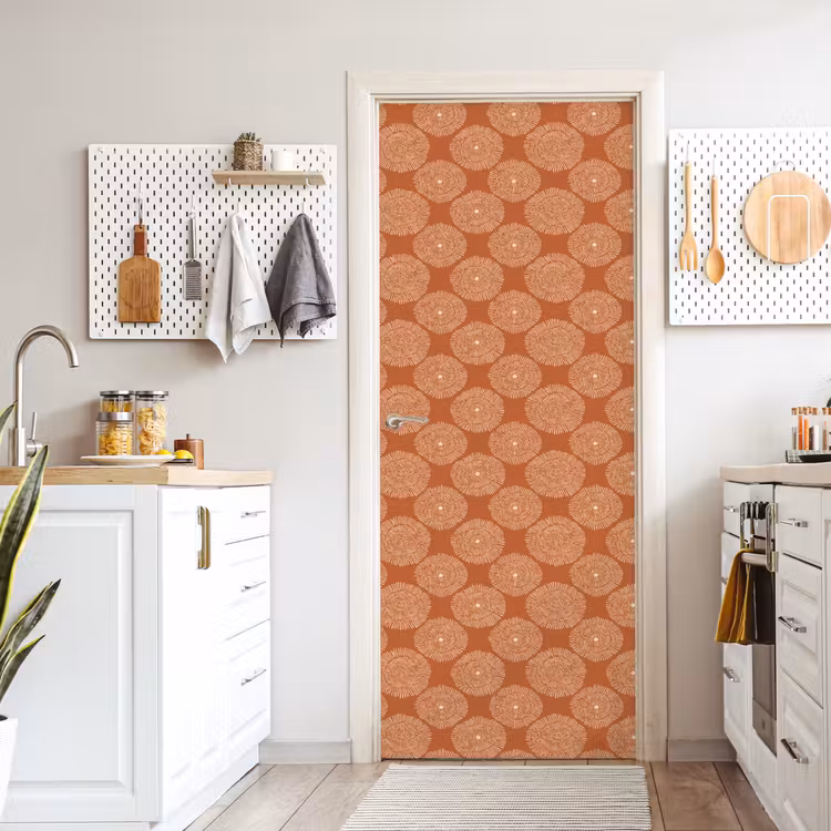 Deursticker - Cirkels - Grafisch - Patroon - Terracotta — 7