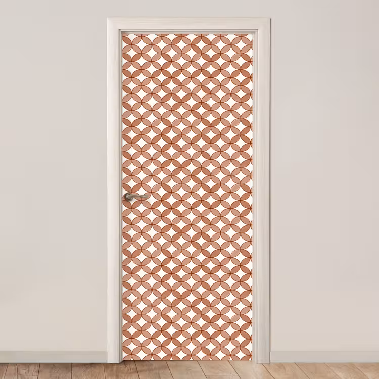Deursticker - Geometrisch - Cirkels - Modern - Terracotta — 1