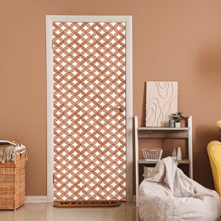 Deursticker - Geometrisch - Cirkels - Modern - Terracotta — 2